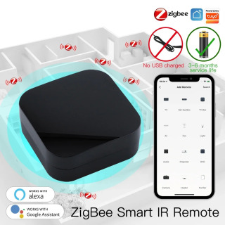 MOES Tuya ZigBee Smart IR masofadan boshqarish pulti Smart uy uchun universal infraqizil masofadan boshqarish pulti Alexa Google Home bilan ishlaydi зеленый