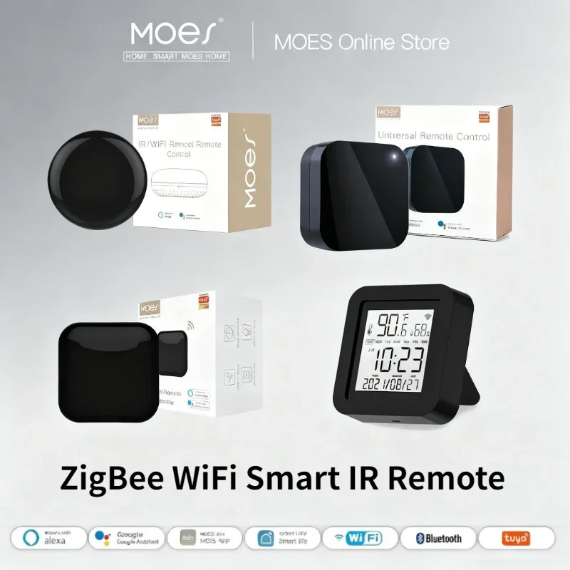 Универсальный инфракрасный пульт дистанционного управления oes Tuya ZigBee WiFi Smart IR для умного дома, совместимый с Alexa и Google Home.