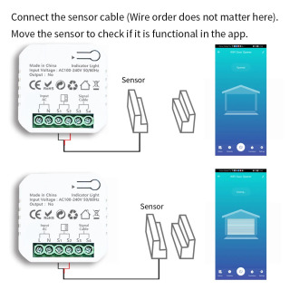 Умный контроллер открывания гаражных ворот Smart Life WiFi с сухим контактом, мониторингом безопасности и дистанционным управлением, совместимый с Tuya и Google Home