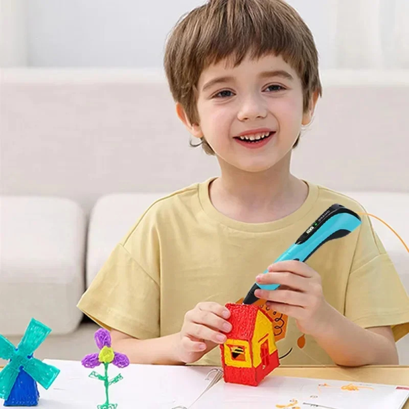Bolalar uchun 3D qalam ijodiy oʻyinchoq DIY 3D qalam 200M PLA Filamentli Type-C orqali qayta zaryadlanuvchi 3D qalam toʻplami Bolalar sovgʻasi