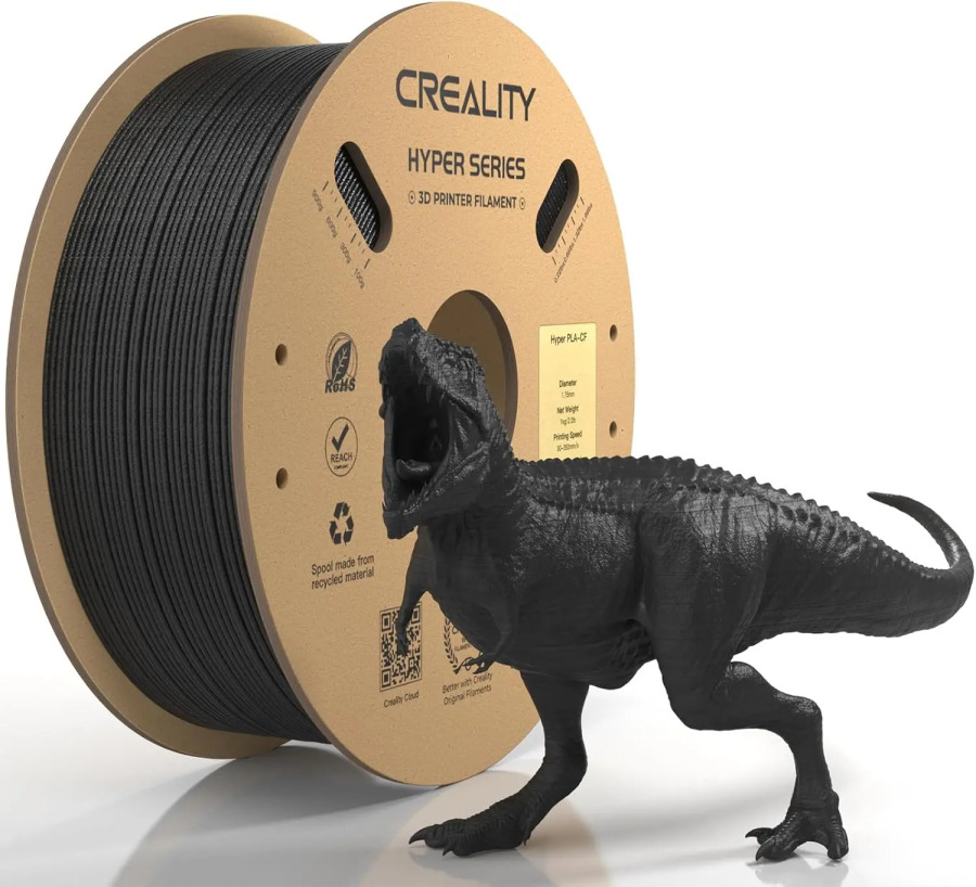 Creality Hyper PLA-CF (PLA Carbon Fiber) Матовая нить для 3D-принтера, 1,75 мм, 1,0 кг, скорость печати ​ ​ Материалы для 3D-печати 300 мм/с