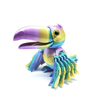 3D bosib chiqarish ochiq toʻtiqush oʻyinchoqlari ijodiy kulgili qanotlari toʻliq boʻgʻinlar harakatlanuvchi model oʻyinchoq simulyatsiyasi qush ish stoli bezaklari sovgʻa Желтый
