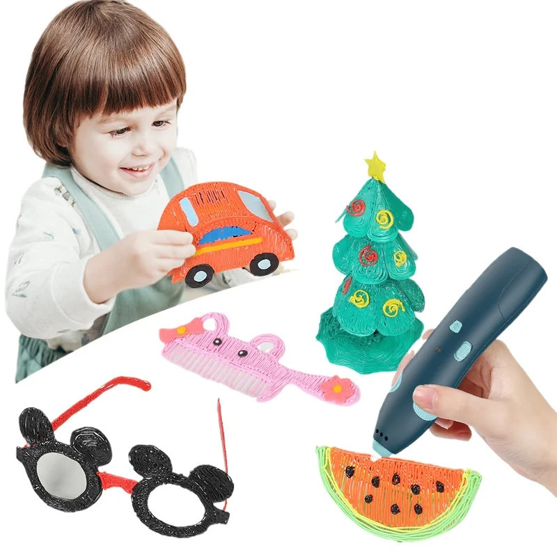 Bolalar uchun 3D bosma qalam, DIY oʻquv chizmachilik oʻyinchoqlari, PLA filamentli, simsiz va ishlatish uchun qulay, bolalar tugʻilgan kuni uchun ideal