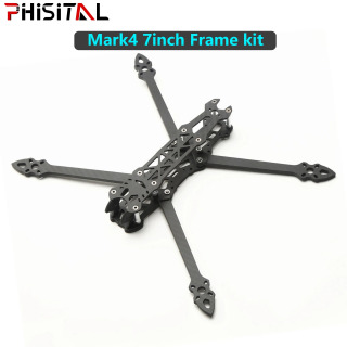 Mark4 7 dyuymli 295 mm, 5 mm kvadrokopter ramkasi bilan 3K uglerod tolali 7 dyuymli ramka toʻplami FPV poygasi uchuvchisiz kvadrokopter uchun DIY erkin uslubdagi ehtiyot qismlar