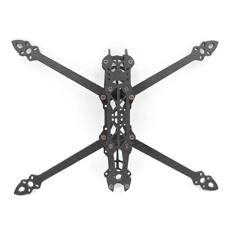 Mark4 7 dyuymli 295 mm, 5 mm kvadrokopter ramkasi bilan 3K uglerod tolali 7 dyuymli ramka toʻplami FPV poygasi uchuvchisiz kvadrokopter uchun DIY erkin uslubdagi ehtiyot qismlar