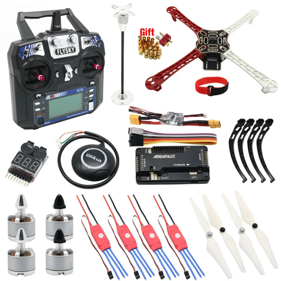 Набор рамок для квадрокоптера F450 450 мм с платой контроллера APM2.8 7M GPS 30A Simonk esc 2212 920kv Flysky TX для радиоуправляемого квадрокоптера