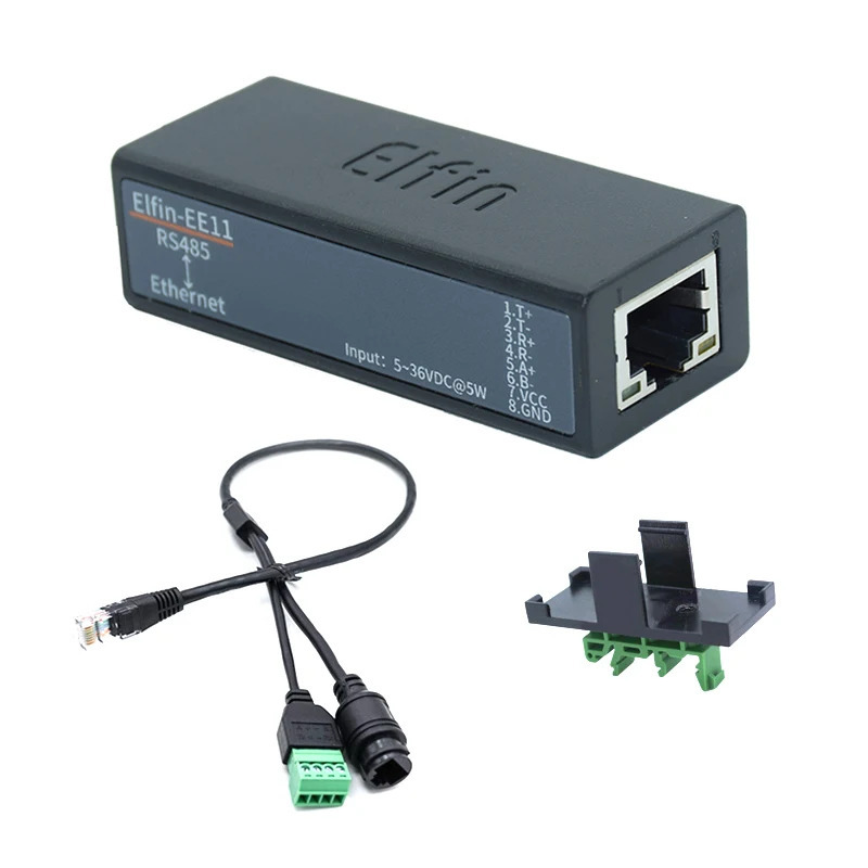 Последовательный порт RS485 в сервер устройств Ethernet Конвертер данных IOT Поддержка Elfin-EE11 EE11A TCP/IP Telnet Протокол Modbus TCP
