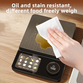 Smart raqamli oshxona elektron tarozilari, sigʻimi 5 kg, aniqligi 0,1 g, TFT displey, APP oziqlanish tahlili bilan qayta zaryadlanuvchi