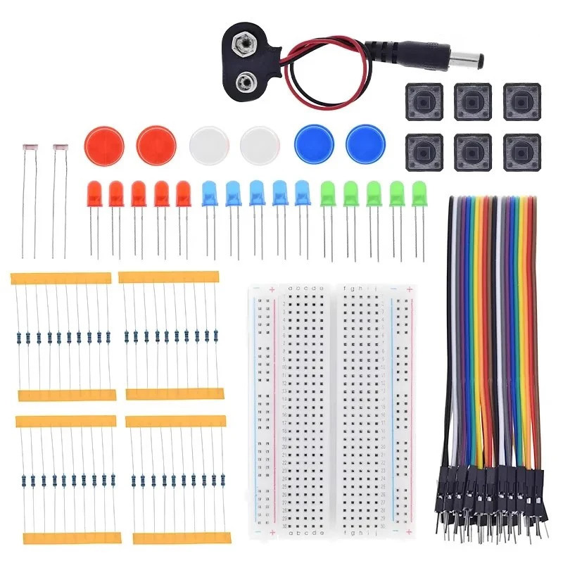 Стартовый комплект умной электроники для Arduino uno r3 mini, макетная плата, светодиодная перемычка, кнопка провода