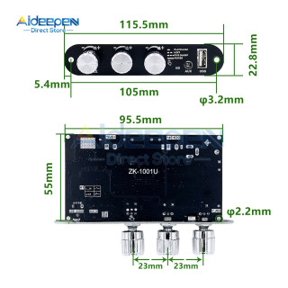 Aqlli 100 Vt quvvatli Bluetooth kuchaytirgichi ilova boshqaruvi, bir nechta kiritish opsiyalari va maxsus mono/stereo dinamiklar uchun toʻliq himoyasi