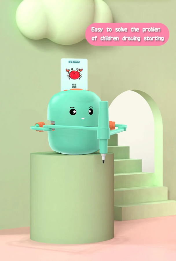 Bolalar uchun oʻquv oʻyinchoqlari oʻyinlar Bolalar badiiy chizma roboti Ingliz tili tartibi Avtomatik chizma roboti