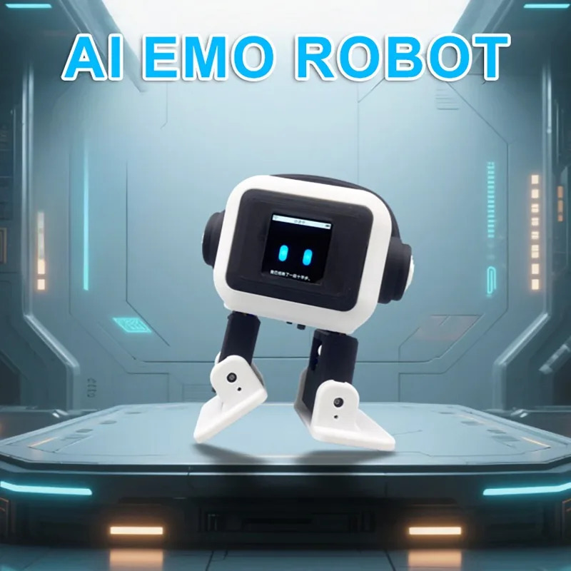 Новый ИИ-робот EMO ESP32-S3: Интеллектуальный интерактивный робот с экраном 1,54 дюйма, распознаванием голосовых отпечатков, компаньон для детей