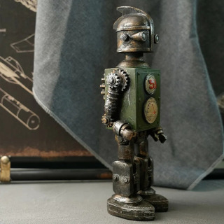 Retro bezaklar, vintage interyer, robot bezaklari, ijodiy uy bezaklari aksessuarlari, estetik nafis bar dekorativ aksessuarlari