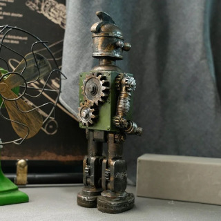 Retro bezaklar, vintage interyer, robot bezaklari, ijodiy uy bezaklari aksessuarlari, estetik nafis bar dekorativ aksessuarlari