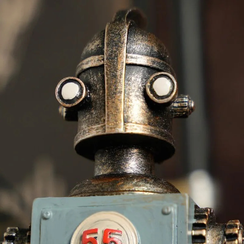 Retro bezaklar, vintage interyer, robot bezaklari, ijodiy uy bezaklari aksessuarlari, estetik nafis bar dekorativ aksessuarlari