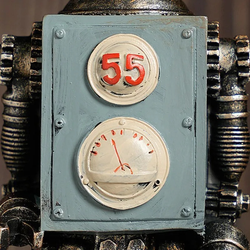 Retro bezaklar, vintage interyer, robot bezaklari, ijodiy uy bezaklari aksessuarlari, estetik nafis bar dekorativ aksessuarlari