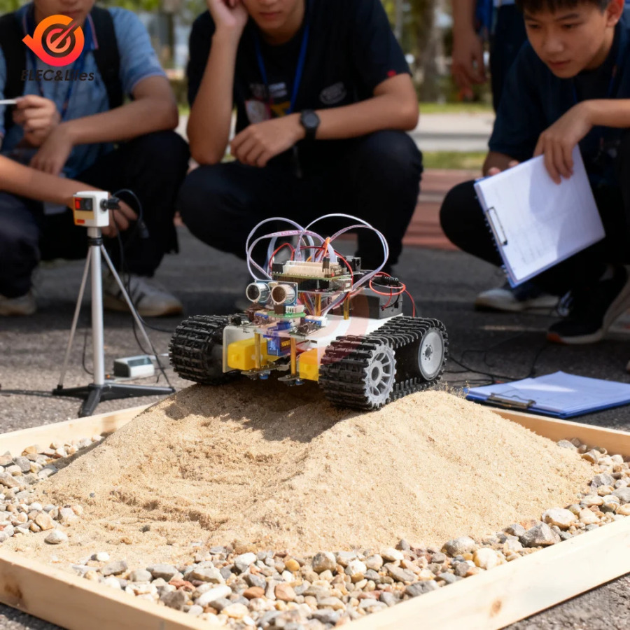 IQ ultratovush sensorlari bilan Rover robotini qurish toʻplami ikki rejimli toʻsiqlarni aniqlash SG90 Servo Bluetooth simsiz Arduino Uno uchun oʻquv toʻplami