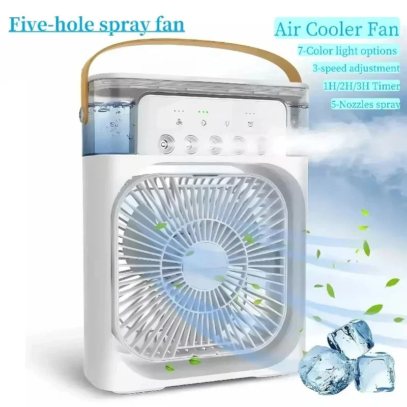 Xiaomi 3-in-1 Portable Humidifying Fan Air Conditioner With LED Night Light Household Small Air cooler Office Adjustablefan 2026