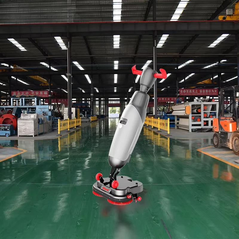 Yuqori sifatli portativ elektr ixcham qoʻlda ishlaydigan mini polni tozalash uchun skrubber