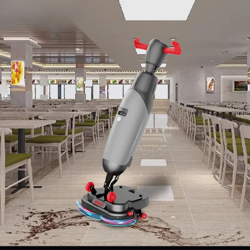 Yuqori sifatli portativ elektr ixcham qoʻlda ishlaydigan mini polni tozalash uchun skrubber