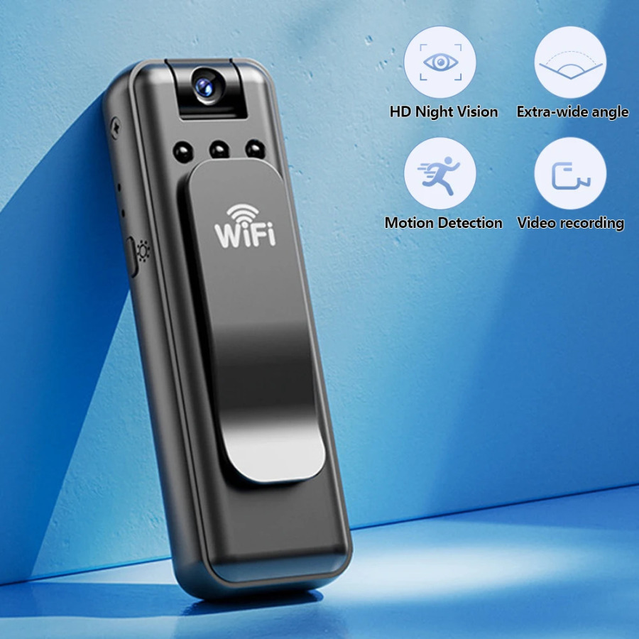 Simsiz mini Wi-Fi kuzatuv kamerasi, barchasi birida video ovoz yozish kamerasi, uy xavfsizligi uchun hammasi birida harakatni aniqlash kamerasi