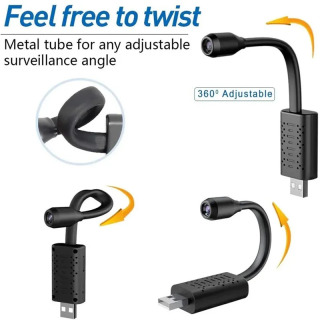 НОВЫЕ 4K USB WiFi-камеры для видеонаблюдения с гибким объективом, кабелем и датчиком движения, видеорегистратор, камера безопасности 2026