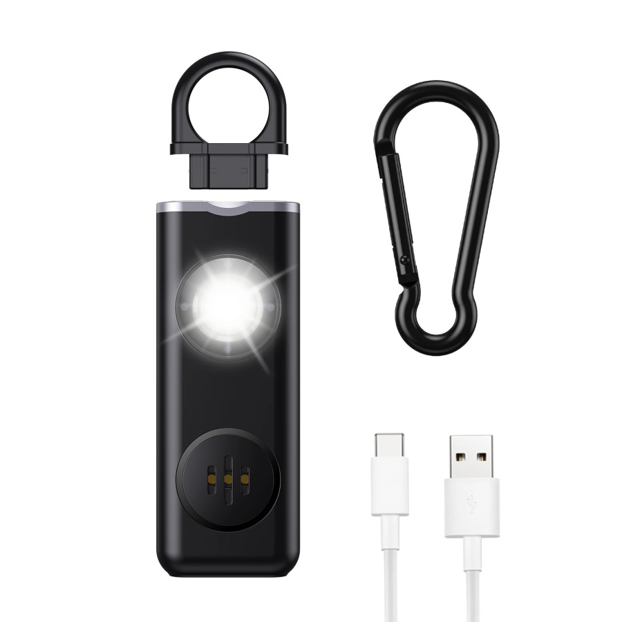DB Siren oʻz-oʻzini mudofaa xavfsizlik signali Ayol kaliti SOS LED Noah Light shaxsiy signal