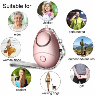 Oʻzini himoya qilish sirenasi dB tuxum shaklidagi qizlar ayollar oʻgʻri signali shaxsiy xavfsizlik katta qichqiriq kaliti favqulodda signal