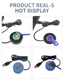 Ikki interfeysli (USB/Serial) ish stoli iButton oʻquvchi - kirishni boshqarish mos