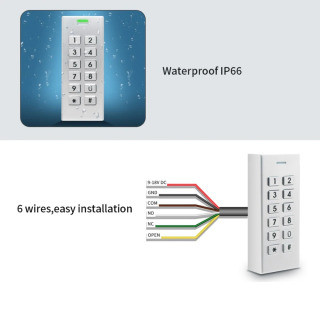 Мини маленький водонепроницаемый IP66 Pin только дверной замок Автономный контроллер доступа клавиатура пароль дверной контроль 1000 пользователей