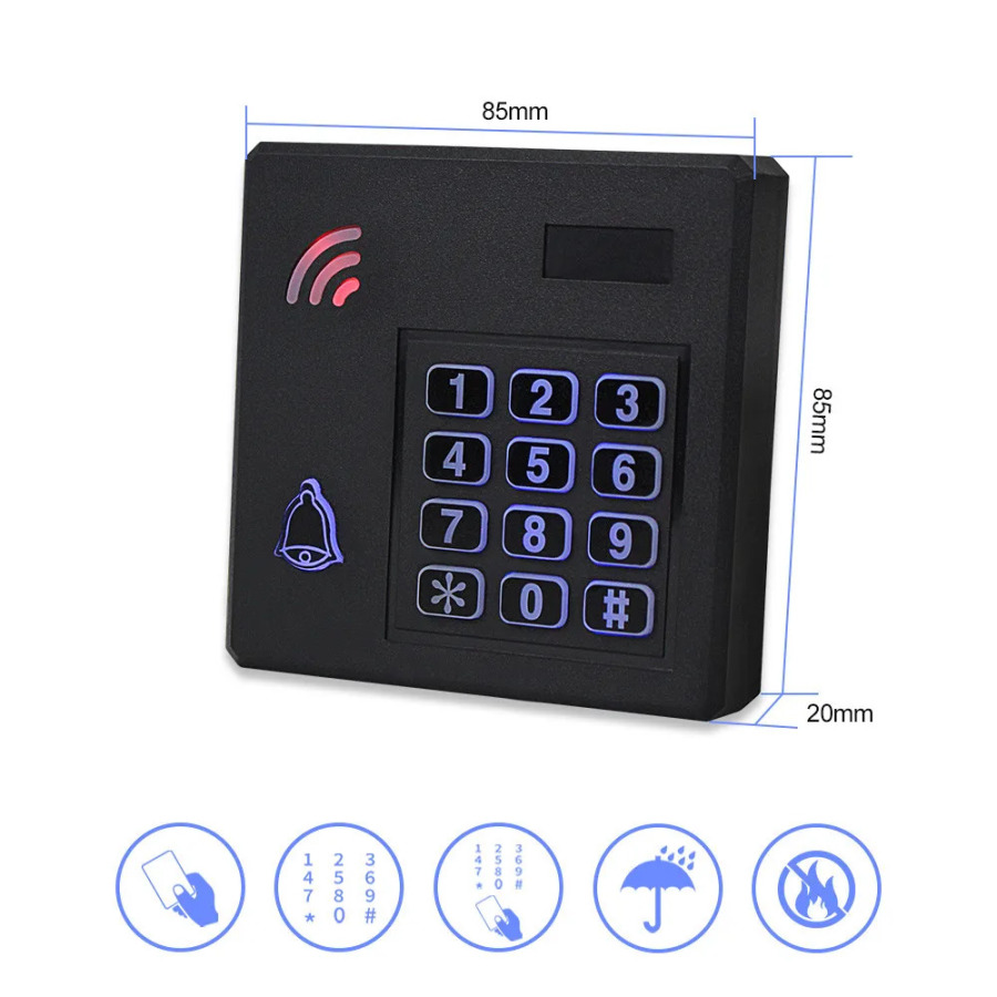 Водонепроницаемая система контроля доступа IP68 уличная RFID Клавиатура WG26 контроллер доступа клавиатура с защитой от дождя + 10 EM4100 брелоков для дома
