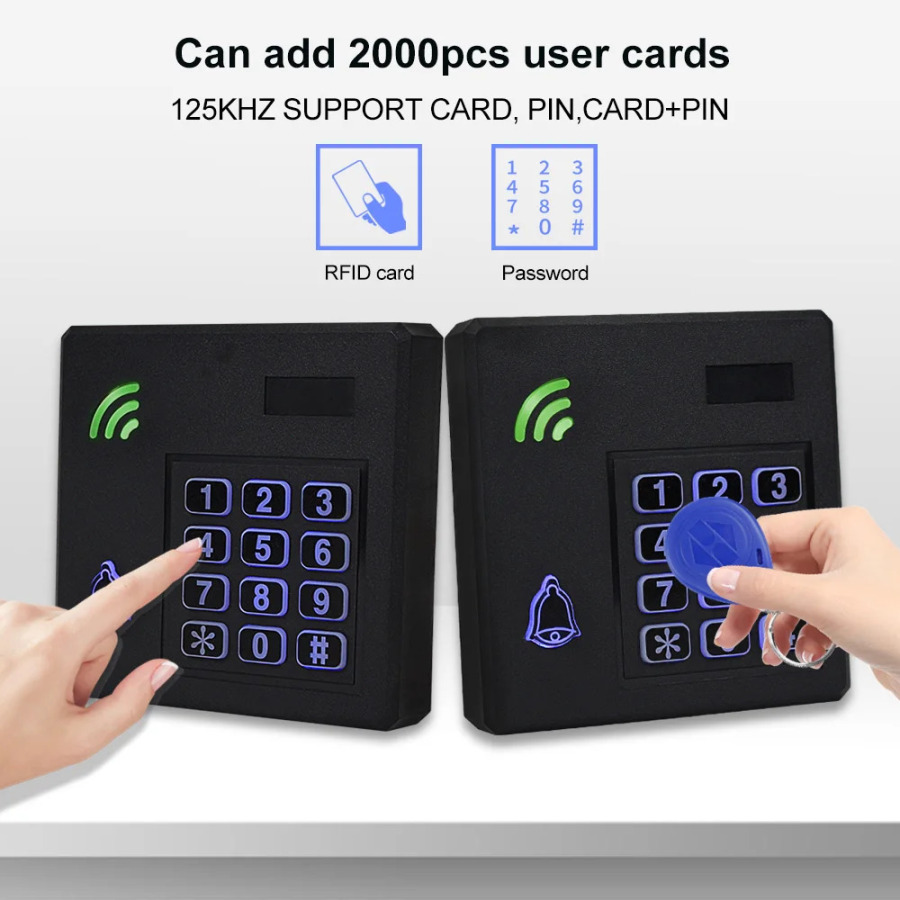 Водонепроницаемая система контроля доступа IP68 уличная RFID Клавиатура WG26 контроллер доступа клавиатура с защитой от дождя + 10 EM4100 брелоков для дома