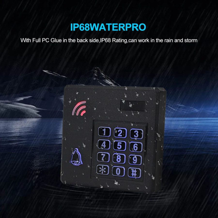 Водонепроницаемая система контроля доступа IP68 уличная RFID Клавиатура WG26 контроллер доступа клавиатура с защитой от дождя + 10 EM4100 брелоков для дома