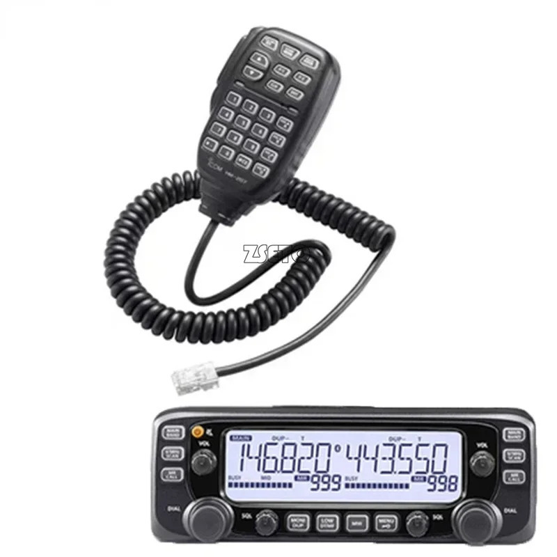 Avtomobil interkomi IC-2730E mobil radiosi ikki diapazonli UHF 400-470MHz 50W FM qabul qiluvchi qurilmalar qoʻl mikrofoni va paneli