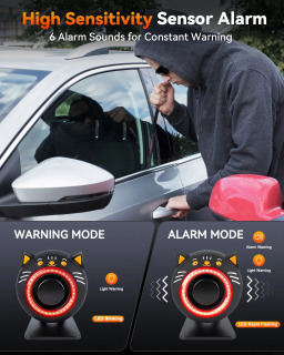 WSDCAM 120dB simsiz masofadan boshqarish pulti LED yorugʻlik va ovozli ogohlantirish bilan avtomobil signalini oʻgʻirlashga qarshi avtomobil xavfsizligi tizimi