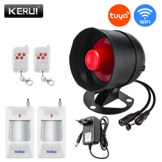 KERUI Tuya Smart WIFI simsiz xavfsizlik signalizatsiya tizimi Siren uy xavfsizlik eshiklari harakat sensori mos Google Home Alexa 433MHz Золотой
