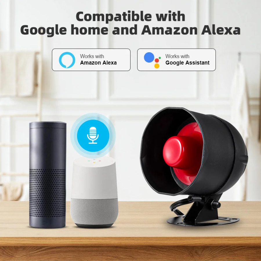 KERUI Tuya Smart WIFI Беспроводная система охранной сигнализации Сирена Домашний охранный датчик движения двери Совместимый Google Home Alexa 433 МГц