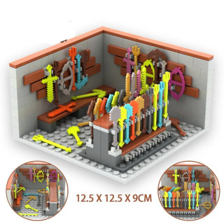 Креативные модели My World, строительные блоки, MOC, коробка для оружия, аксессуары, набор строительных блоков, игрушки