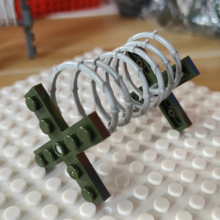 Строительный блок MOC часть дороги баррикады Военные Аксессуары препятствия война сцены строительства совместимы с деталями Lego Синий