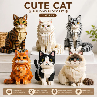 Конструктор-фигурка кошки для самостоятельной сборки, коллекционная игрушка для демонстрации на столе или полке, подарок для детей на день рождения или Рождество