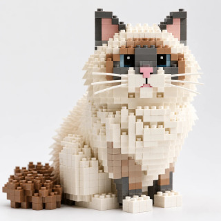 Конструктор-фигурка кошки для самостоятельной сборки, коллекционная игрушка для демонстрации на столе или полке, подарок для детей на день рождения или Рождество