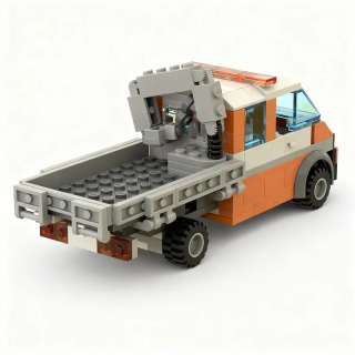 Набор строительных блоков MOC City Construction Man TGE Crew Cab, 156 деталей, модель для сборки, рождественский подарок, игрушка для самостоятельной сборки, развивающая игрушка для детей, кирпичики, подарок на день рождения