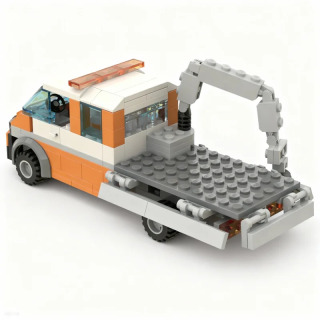 Набор строительных блоков MOC City Construction Man TGE Crew Cab, 156 деталей, модель для сборки, рождественский подарок, игрушка для самостоятельной сборки, развивающая игрушка для детей, кирпичики, подарок на день рождения