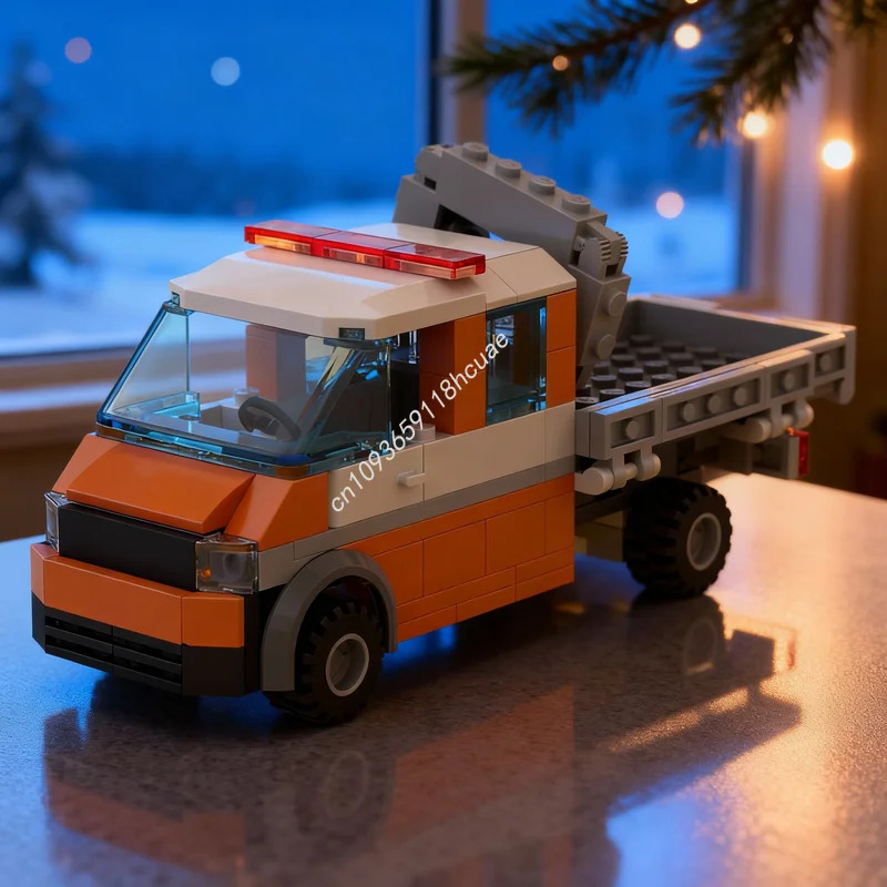 Набор строительных блоков MOC City Construction Man TGE Crew Cab, 156 деталей, модель для сборки, рождественский подарок, игрушка для самостоятельной сборки, развивающая игрушка для детей, кирпичики, подарок на день рождения