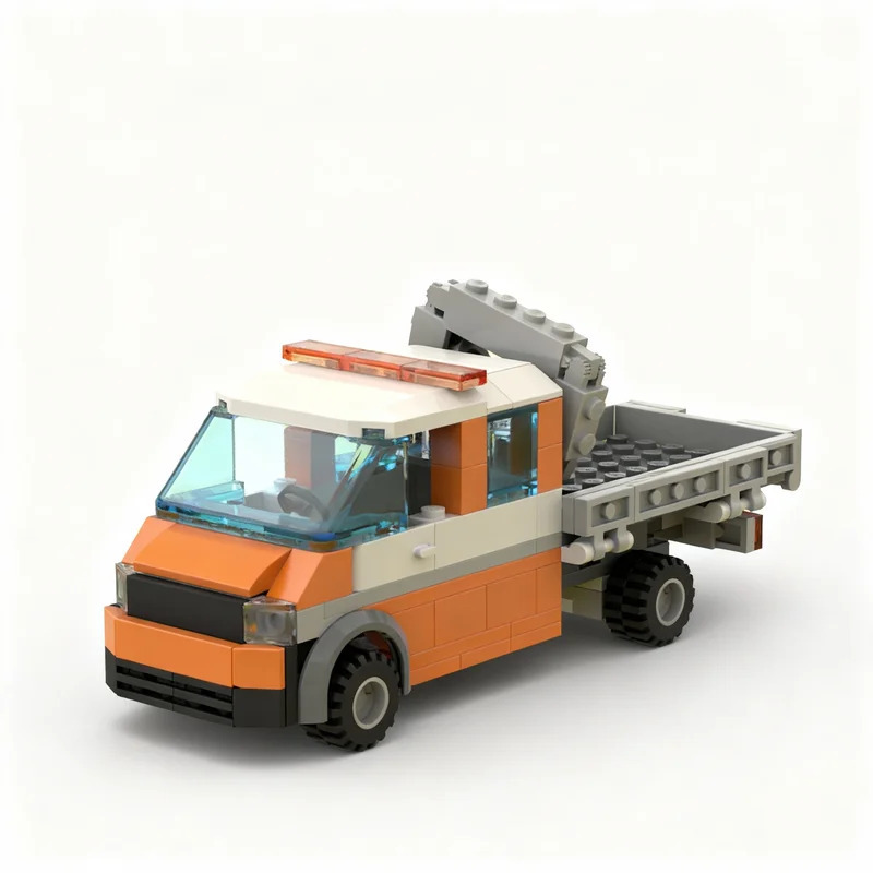 Набор строительных блоков MOC City Construction Man TGE Crew Cab, 156 деталей, модель для сборки, рождественский подарок, игрушка для самостоятельной сборки, развивающая игрушка для детей, кирпичики, подарок на день рождения