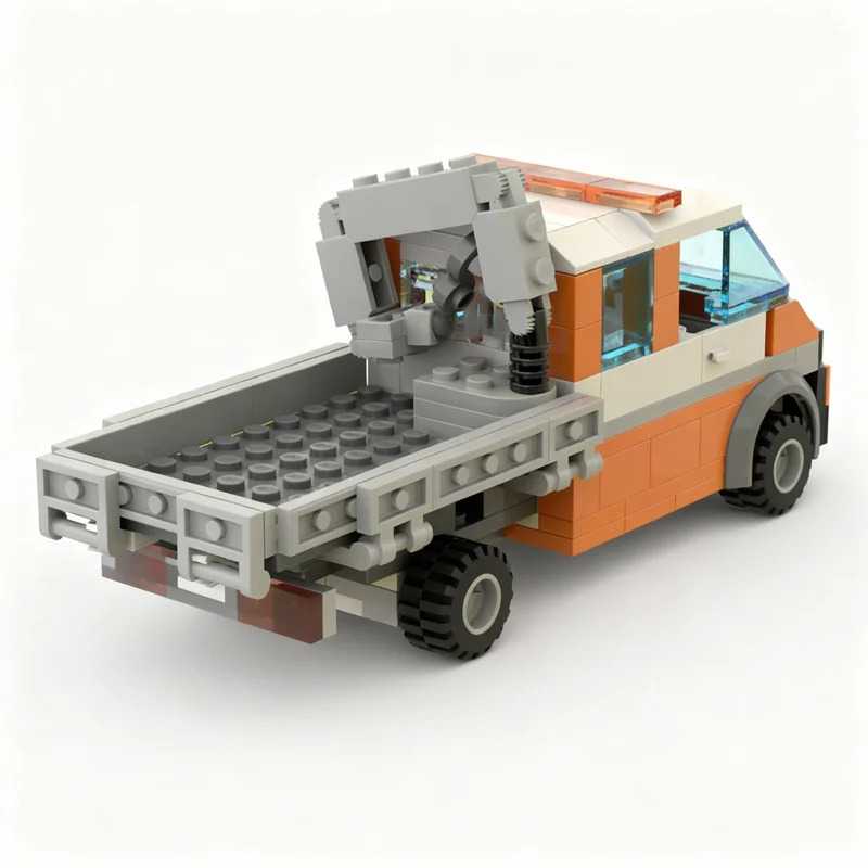 Набор строительных блоков MOC City Construction Man TGE Crew Cab, 156 деталей, модель для сборки, рождественский подарок, игрушка для самостоятельной сборки, развивающая игрушка для детей, кирпичики, подарок на день рождения