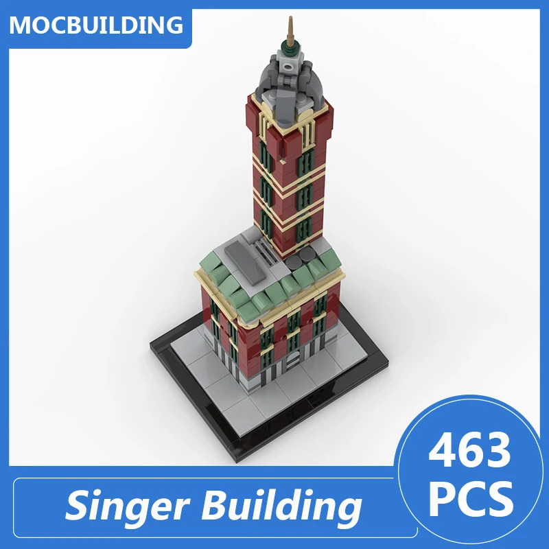 Певица, здание, масштабная модель 1:800, блоки Moc, сделай сам, сборка кирпичей, архитектура, образовательная креативная коллекция, игрушки, подарки, 463 шт.
