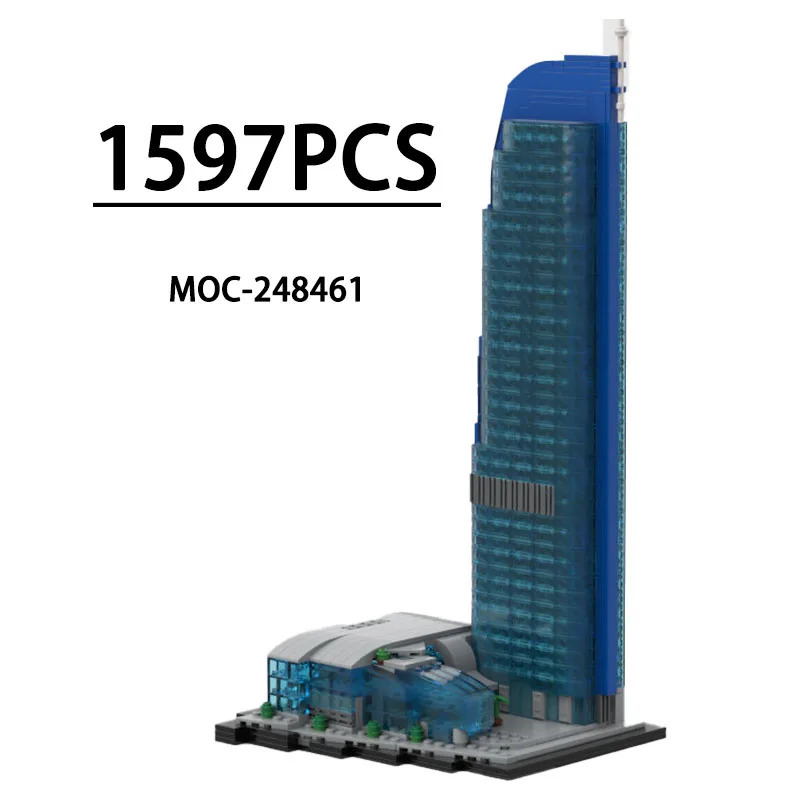MOC-248461 qurilish toʻplami: 1597 qismdan iborat osmonoʻpar modeli - bolalar uchun oʻquv oʻyinchoq, tugʻilgan kun, Rojdestvo, Yangi yil uchun sovgʻa