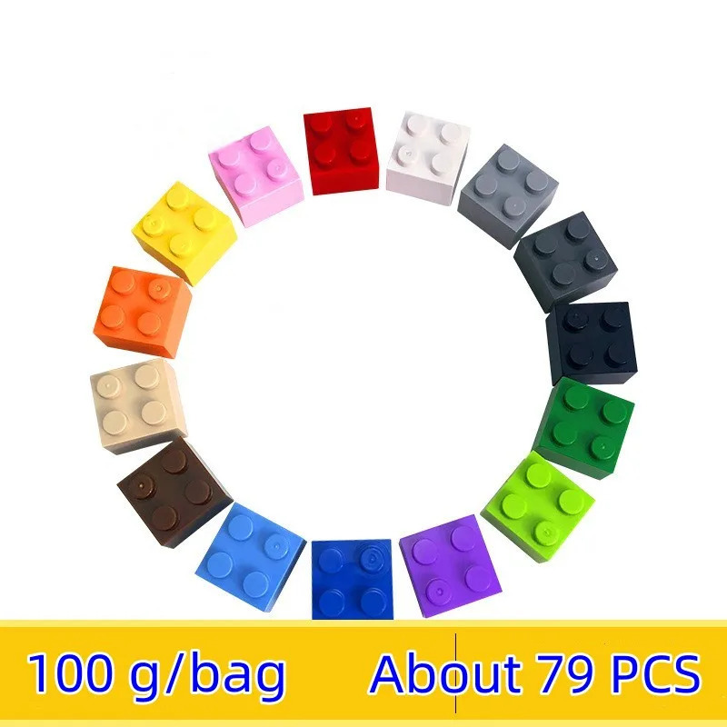 2x2 nuqtali qurilish bloklari 100g 79 dona bolalar uchun oʻyinchoqlar Lego original bolalar sovgʻasi bilan mos keladi