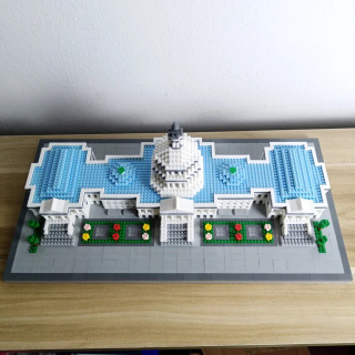KNEW BUILT Capitol Building Oq uy mikro qurilish bloklari AQSH mini arxitektura oʻyinchoqlari kattalar bolalar uchun qurilish gʻishtlari